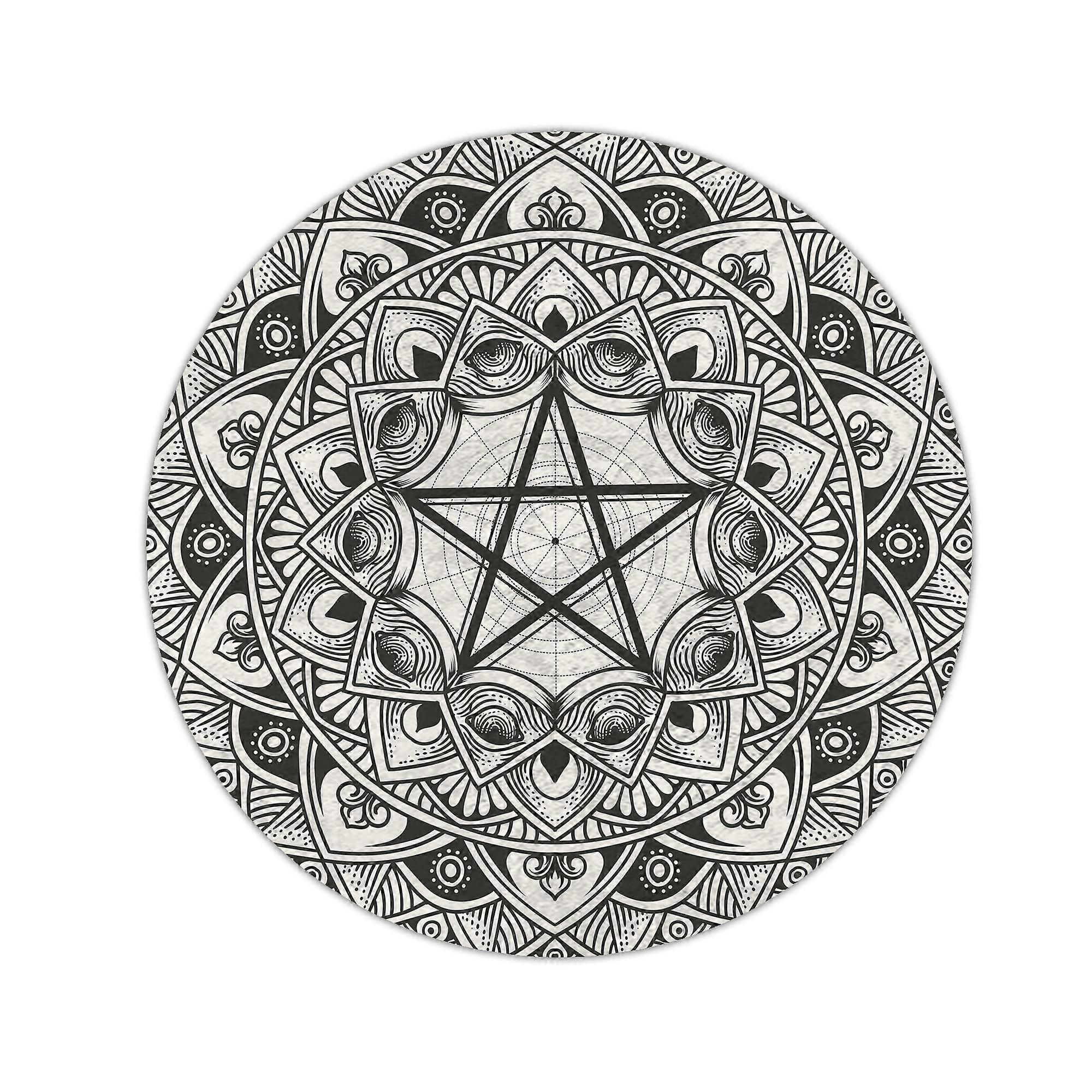 Pentagram Circle Floor Rug
