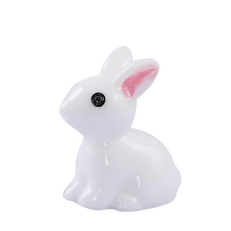 1pcs Craft Garden Rabbit Miniatures 2.3x1.4cm Easter Day