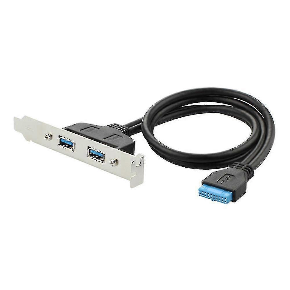 2 Port Usb3.0 Hub 20pin Header To Female F/2af Pci Adapter Rear Panel Cable Extension Pc Motherboard Parts (0.5m)
