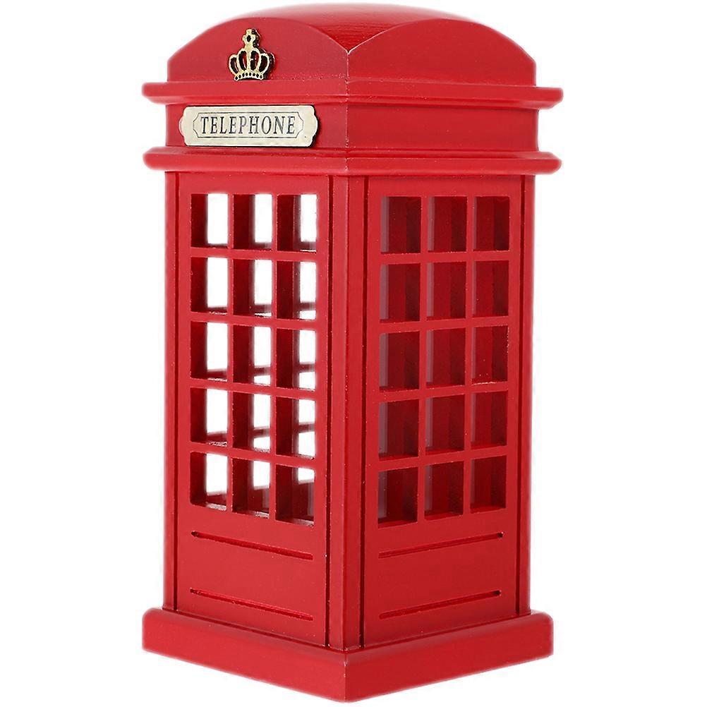Unique Telephone Booth Table Lamp Bedroom Touch Control Nightlight Decorative Vintage Desktop Lamp