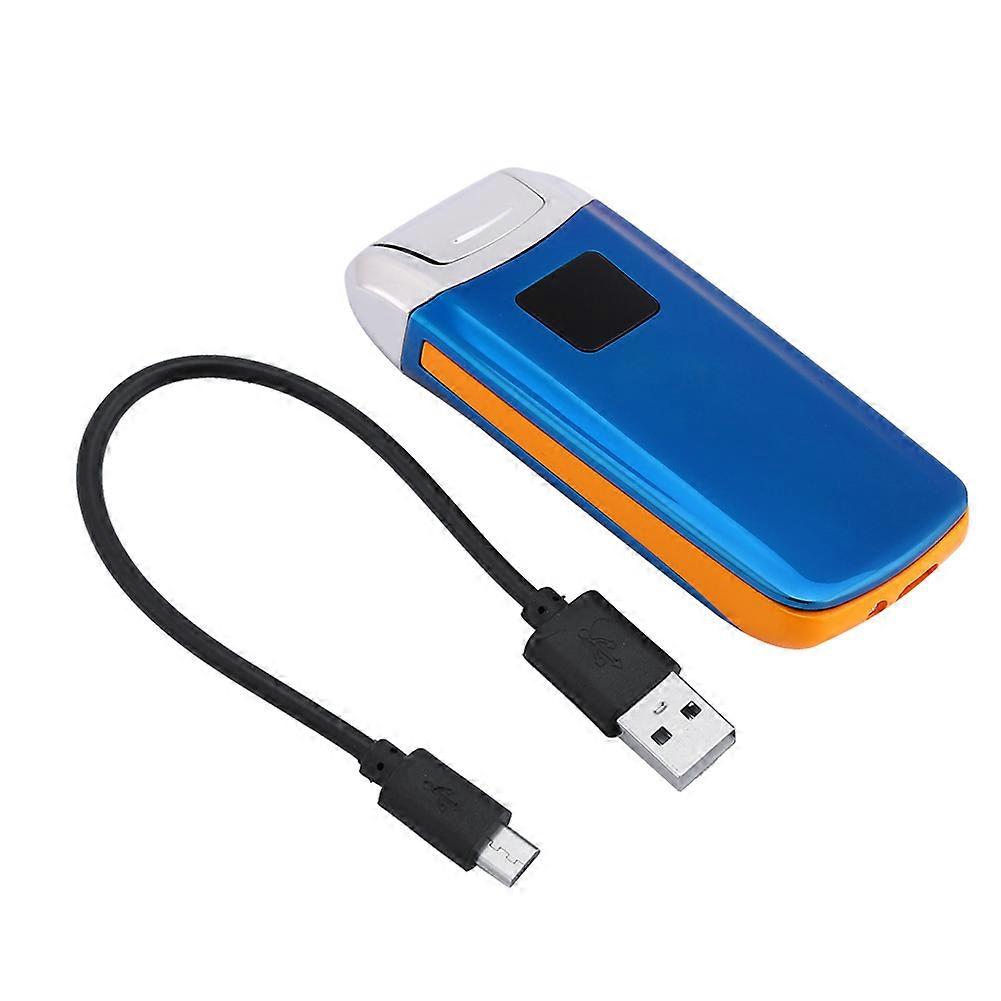 Dual  Arc Touch Sensor USB Rechargeable Portable Electric Windproof Cigarette Lighter (Blue)