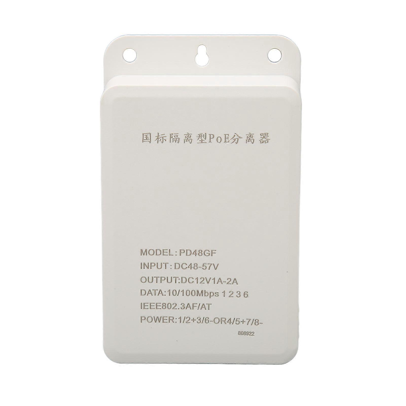 Power Supply Module Poe Adapter White Waterproof Stable Transmission High Power Output 48v To 12v Poe Splitter Box For Camera