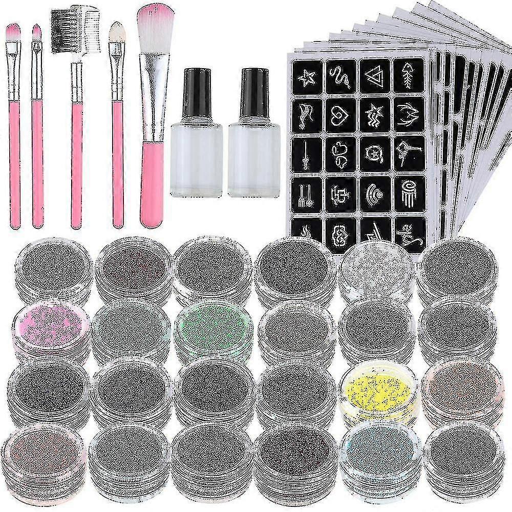 闪光纹身套装，新的闪光纹身套件，带有 24 个大闪光管