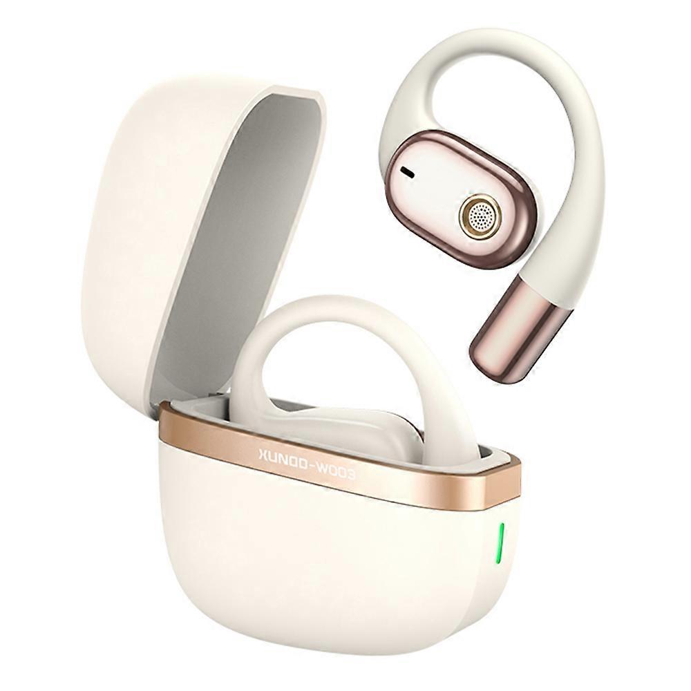 W003 1 Pair Open-Ear Wireless Headset Waterproof Bluetooth Earphone - White