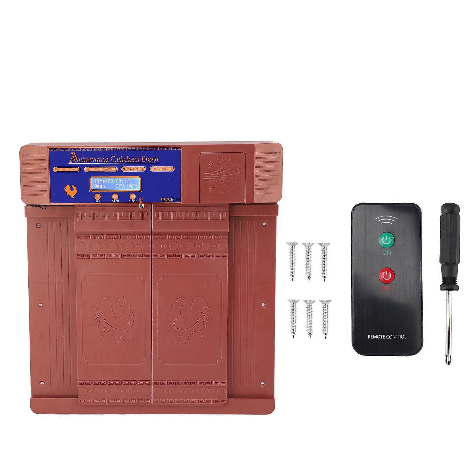 Automatic Chicken Coop Door Remote Control Light Sensing Timer Setting Auto Coop Door Opener