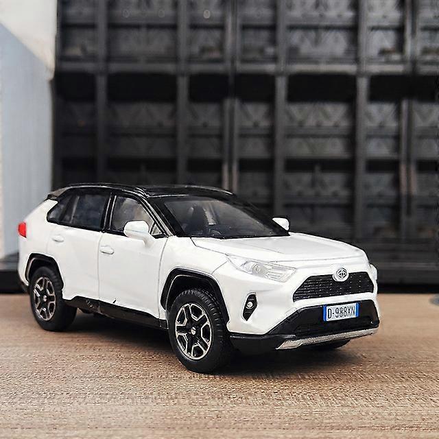 1:32 RAV4 SUV 2023 Alloy Model Car Toy Diecasts Metal Casting Sound and Light Pull Back Car Toys For Children Vehicle