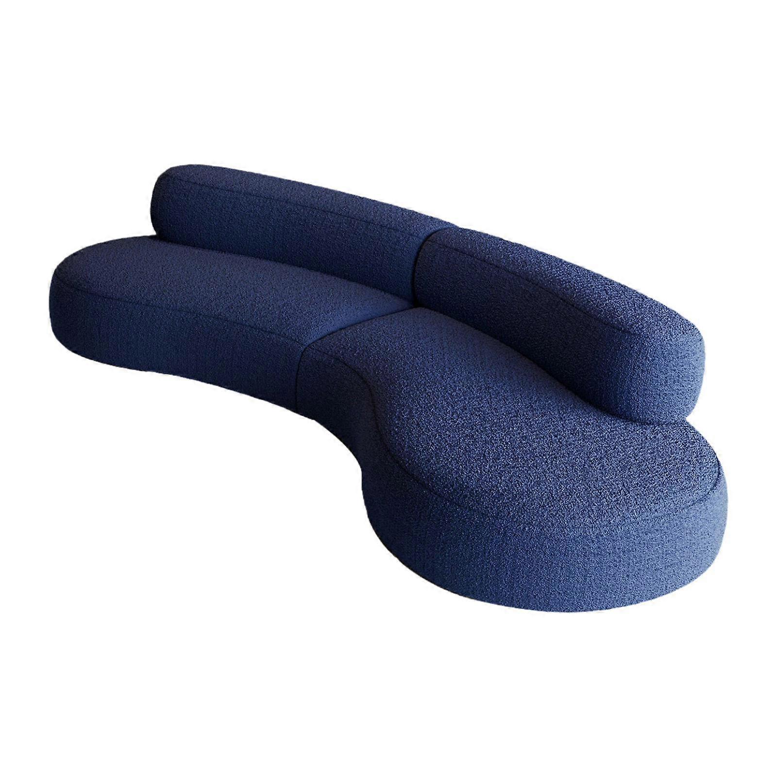Curved Sectional Sofa Leisure Sleeper Couch for Living Room Apartment Office 3 Seat