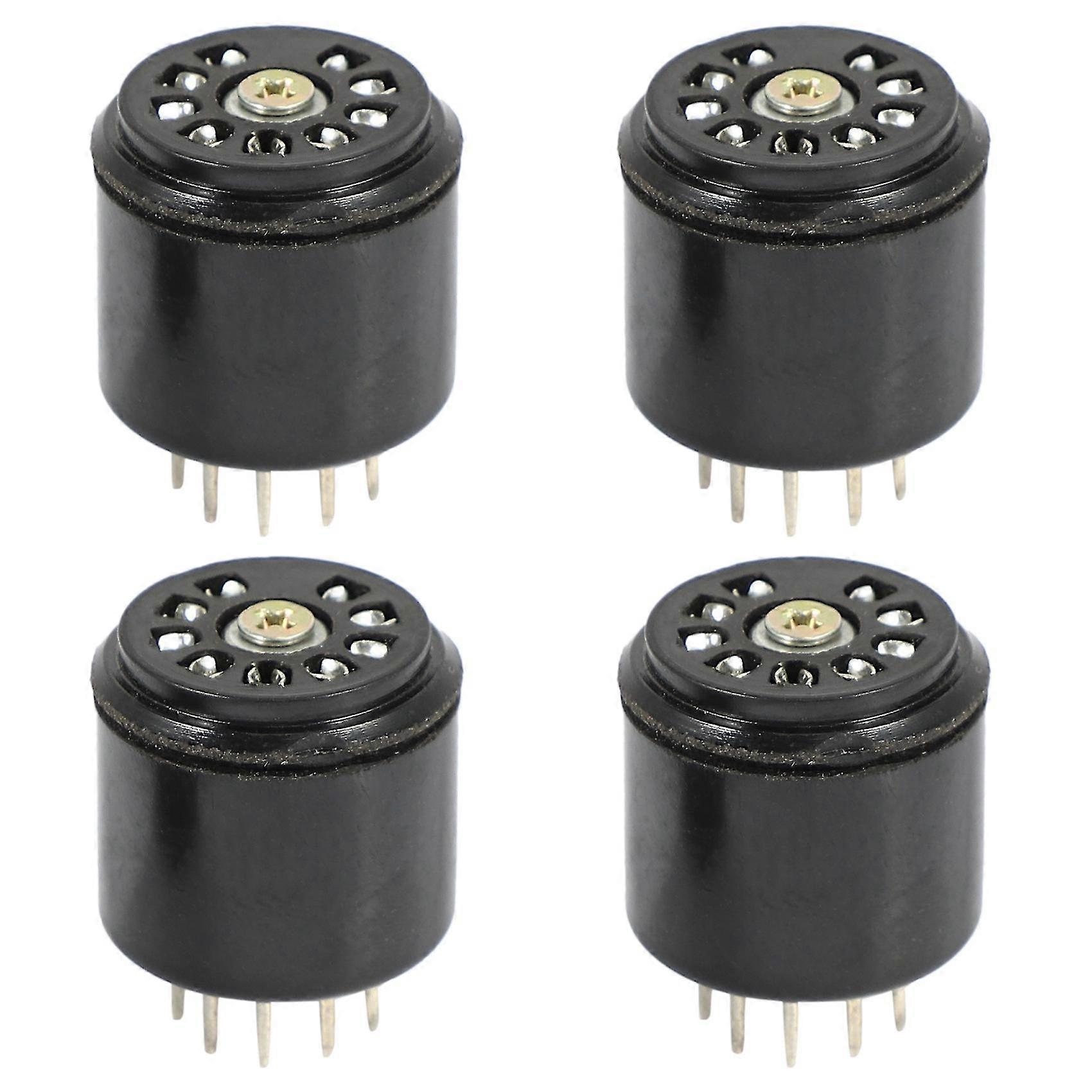 4x 9pin الباكليت فراغ أنبوب المقبس قاعدة التوقف ل 12ax7 12au7 Ecc82 Ecc83 أمبير ، 4 قطع