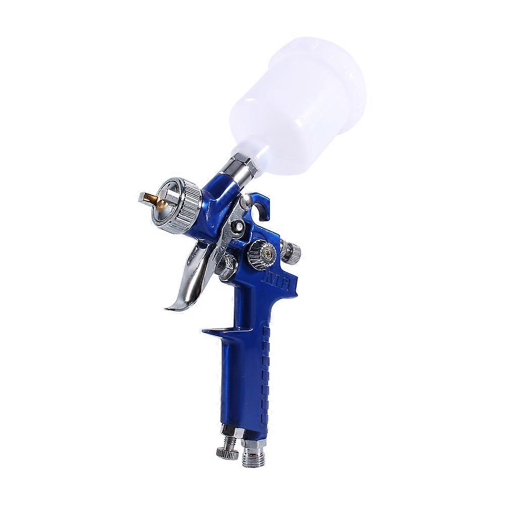 Blue Gravity Feed HVLP Mini Air Paint Spray Gun Low Pressure 0.8mm Nozzle 100ml YEMAA