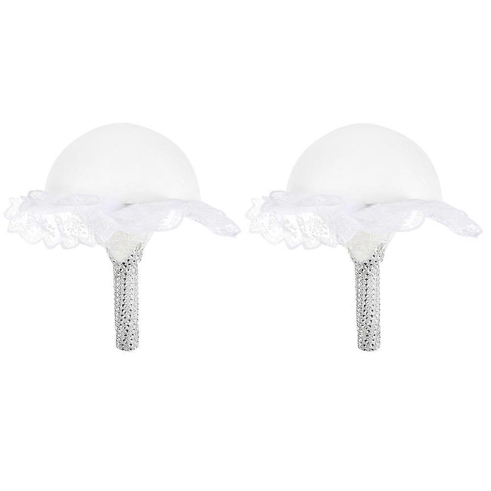 2kpl morsiamen kukkakimpun pidike morsiuskimpun kahva kukka DIY-tarvikkeet