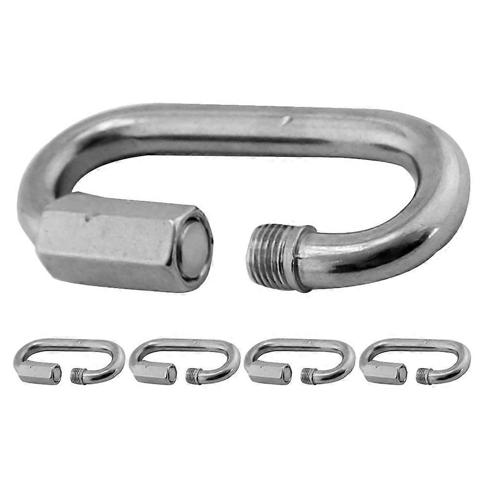 5pcs Stainless Steel Link Connectors Threaded Chain Links Connectors Heavy Duty Link Connectors