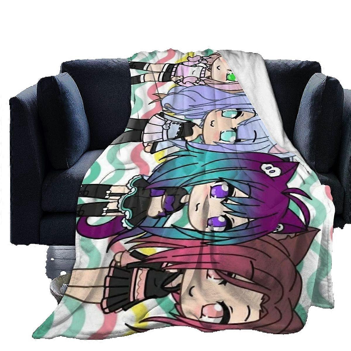Gacha Life Cozy Fleece Blanket Made of Plush Flannel,Wrinkle-Resistant Soft Blanket for Home,Bed,Sofa,Measures-X217 -CT267