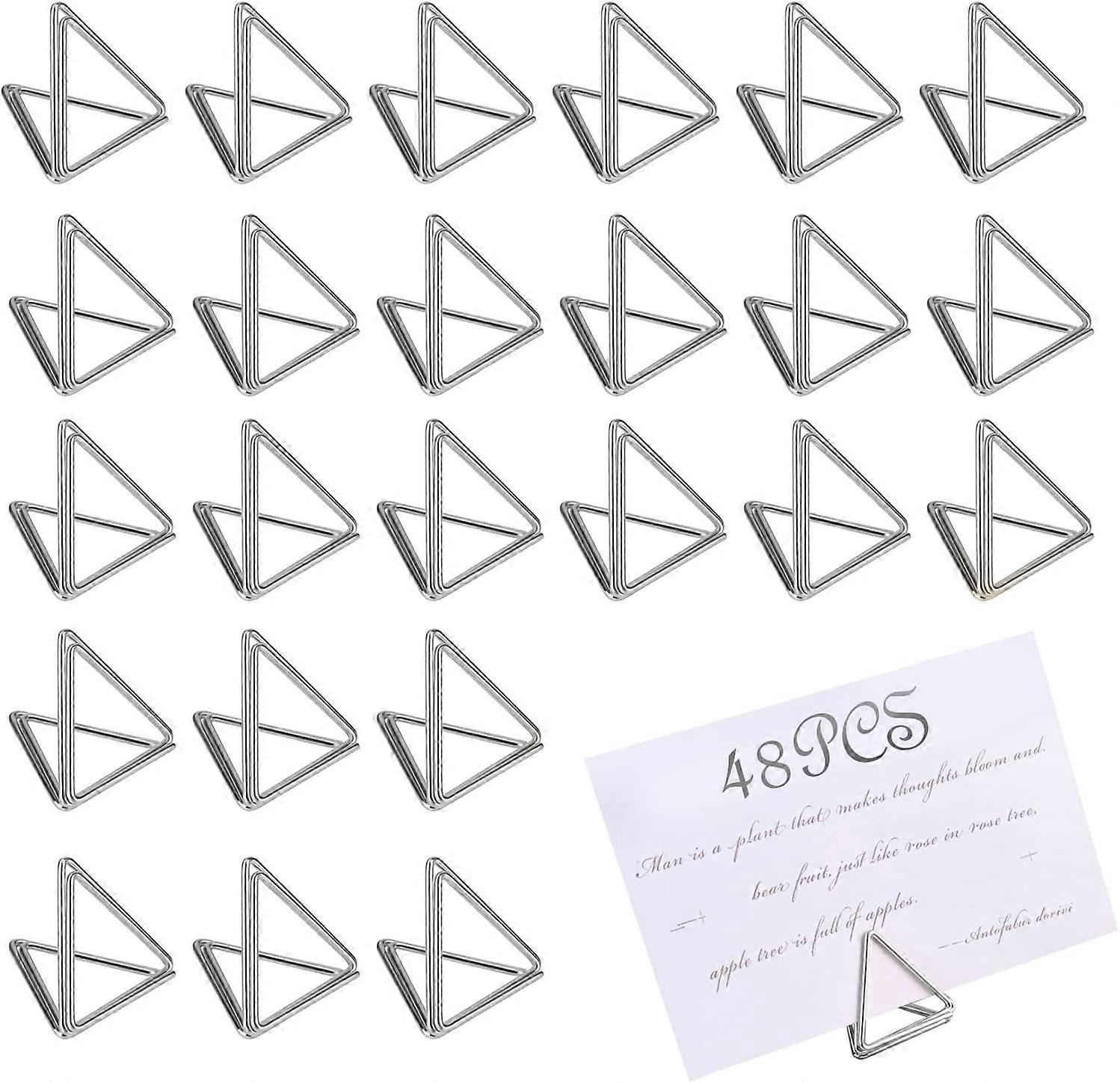 48 Pieces Table Top Card Holders, Small Triangle Table Top Photo24*24mm - gold