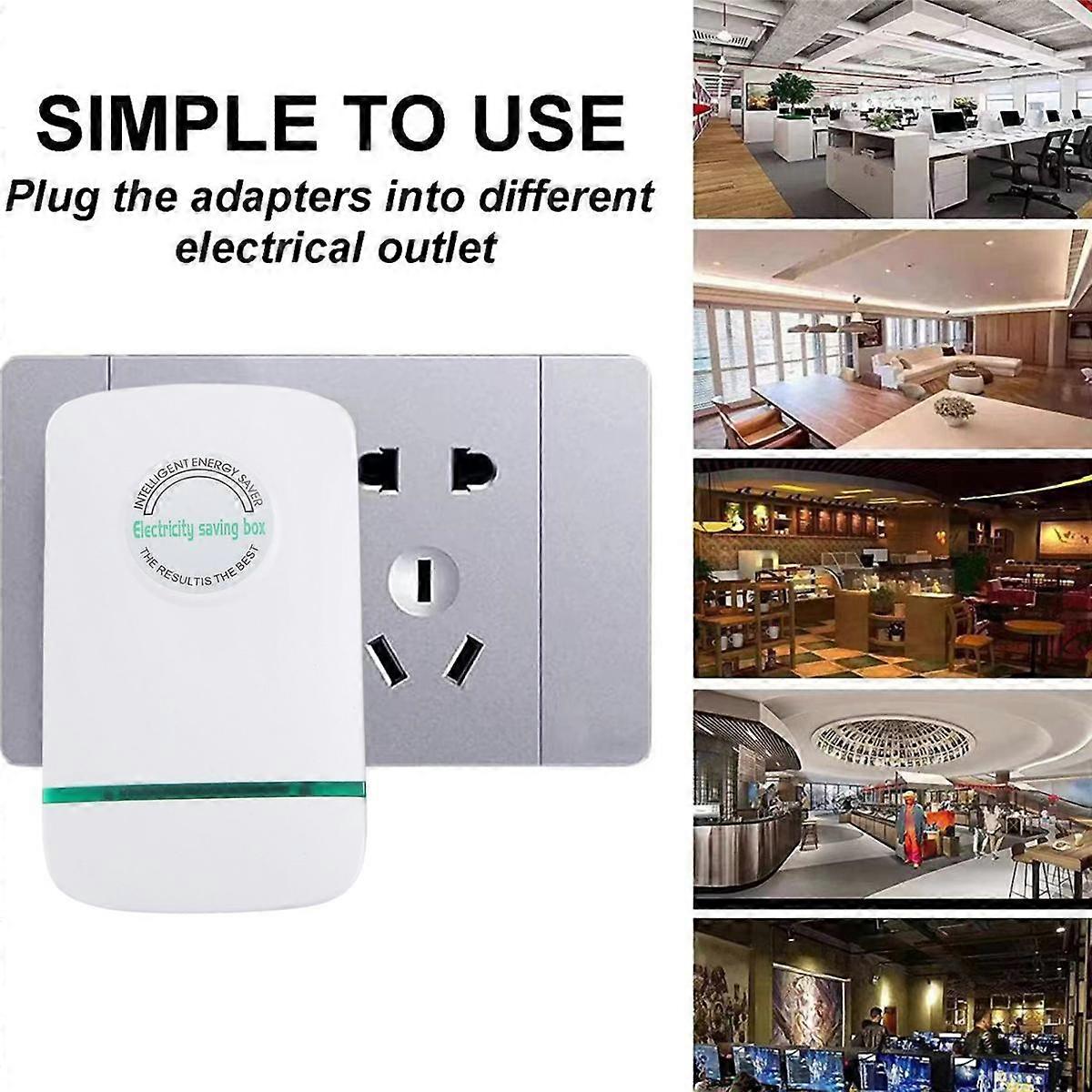 2 Pcs 90V-250V Stop Watt Energy Saving Device Power Saver Energy Saving Device for Home Office Mark
