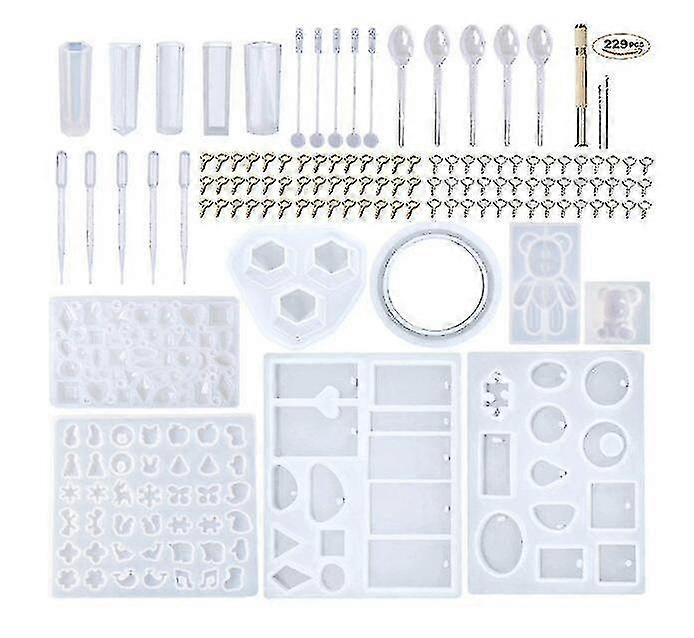 Diy Crystal Epoxy Mould Set Epoxy Letter Jewelry Accessories Silicone Mould