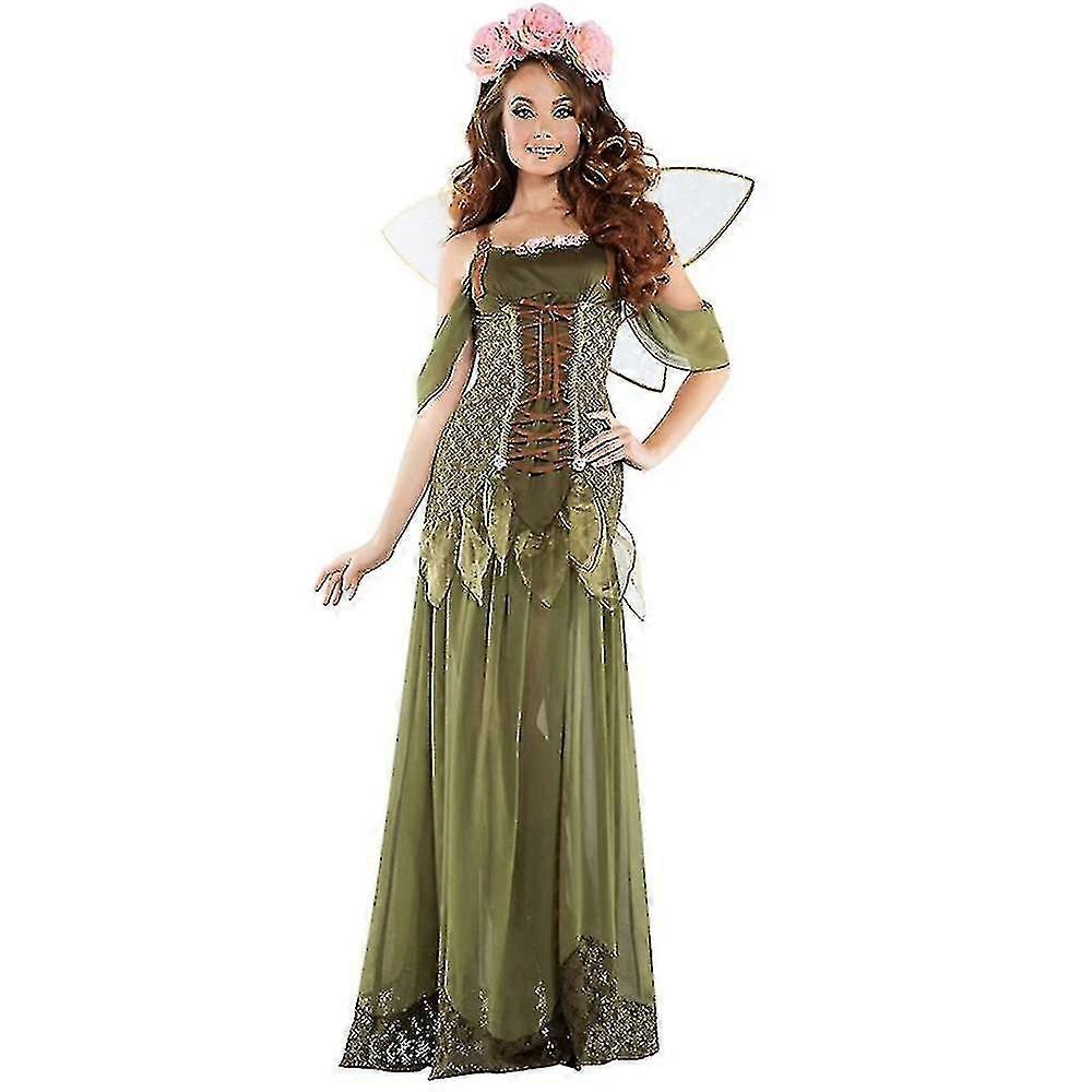 green emerald velvet dress Fairy Pixie Goddess Dress