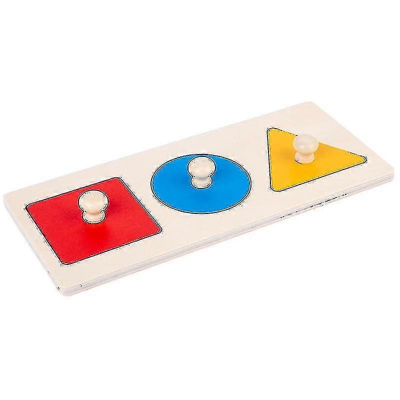 Multi Shape Jigsaw Puzzle Wooden Jigsaw Geometric Shapes Preschool Material Shape And Color Sorter(multicolor1pcs