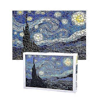 Toyandona Starry Night Jigsaw 1000 Pieces Jigsaw Puzzle For Fun Oil Painting Jigsaw For Adult Without Frame (colorful)