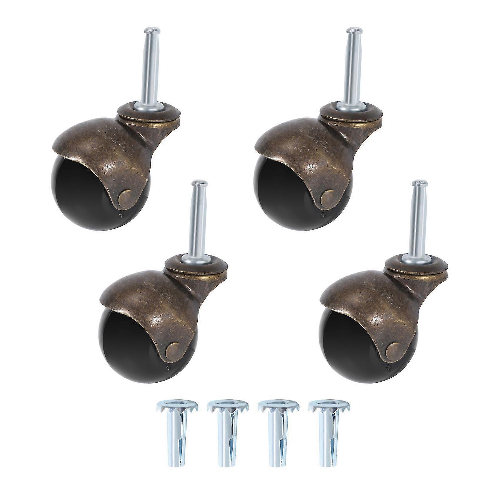 4 Pacote 2 Polegadas Caster de Bola Rodatão com Soquetes, rodízio giratório vintage para Furnitur