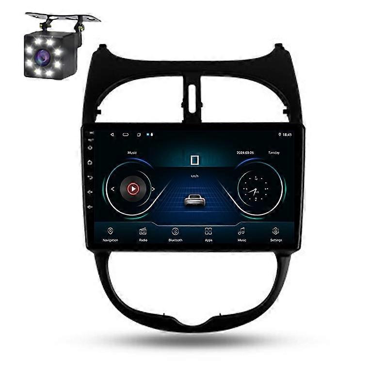 Android Auto Car Radio Multimedia For Peugeot 206 1998 - 2012 Wireless Carplay Navigation GPS