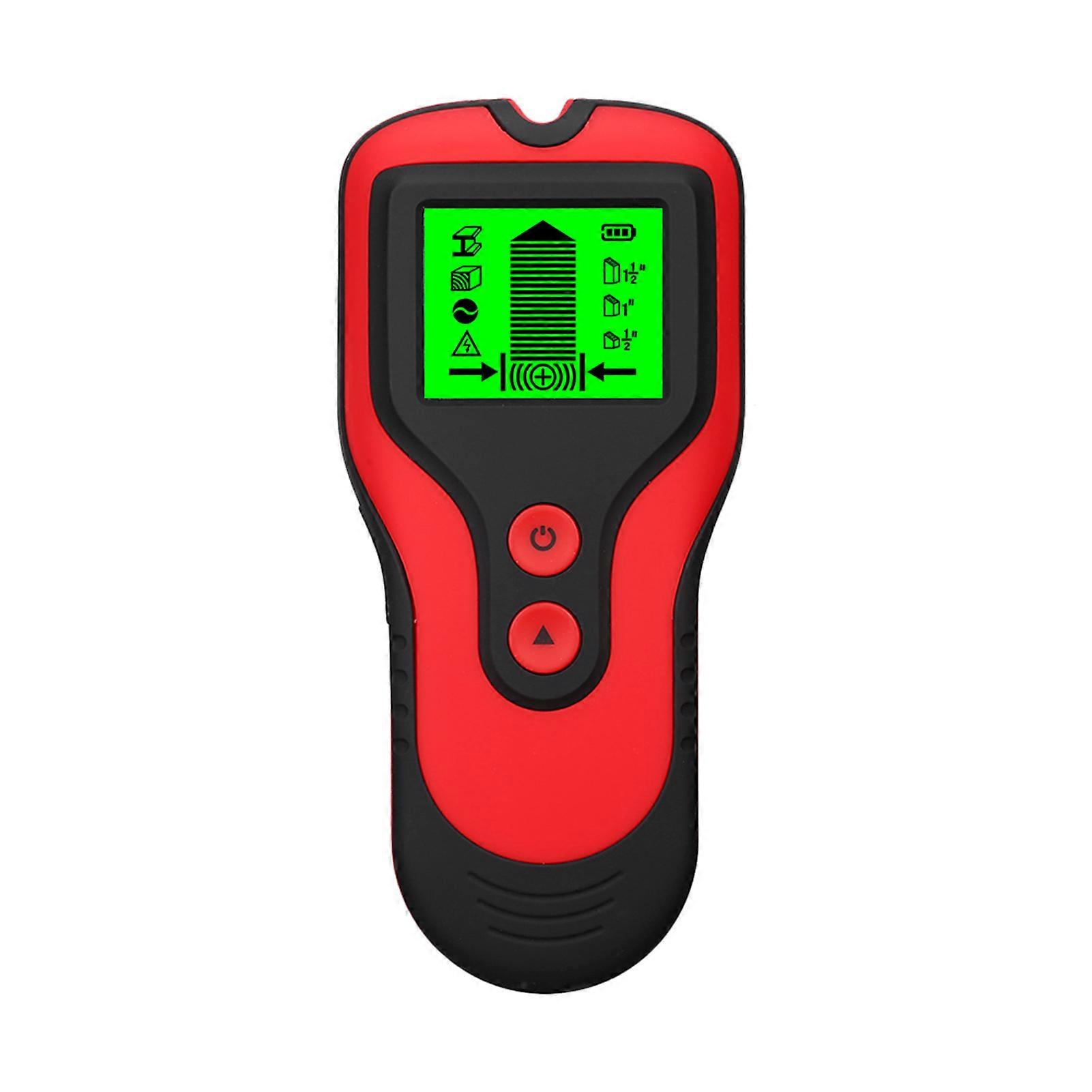 Stud Finder Sensor Wall Scanner 3 in 1 Metal/Voltage/Stud Detector with LCD Display for Wood Live AC Wire Metal Studs Detection (Red)