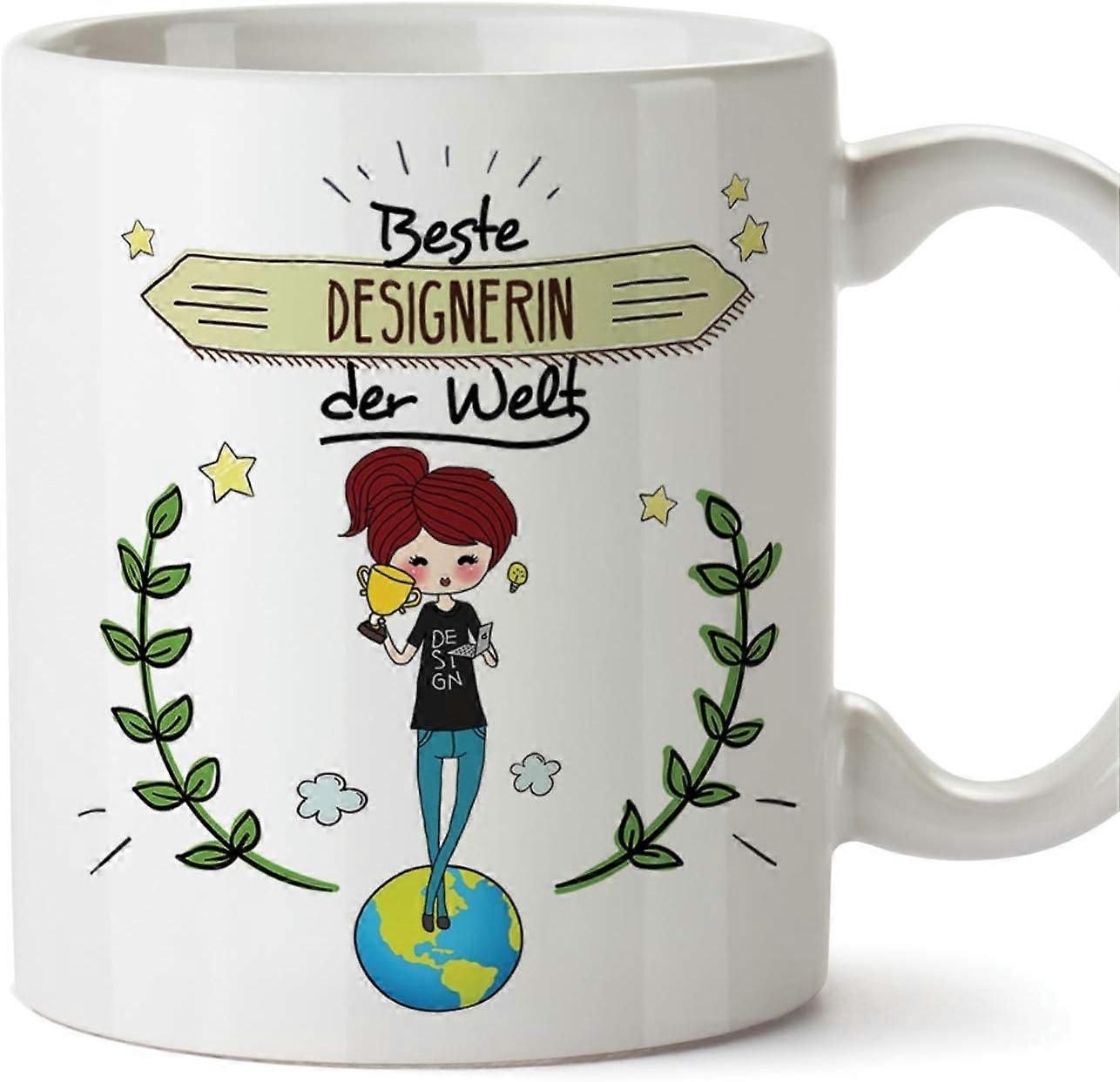(マグカップはドイツ語)デザイナーマグカップ/マグカップギフト美しくて面白いコーヒーマグ世界最高のデザイナーセラミック330ml