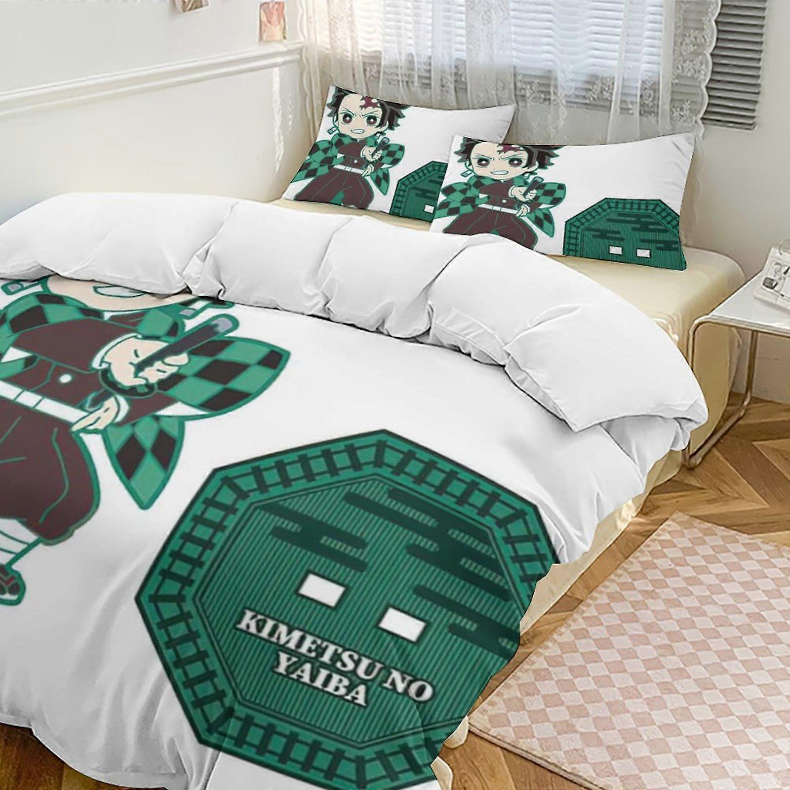 v612 デーモンブレイド 3点ツインベッドセット 色あせに強いマイクロファイバー io612