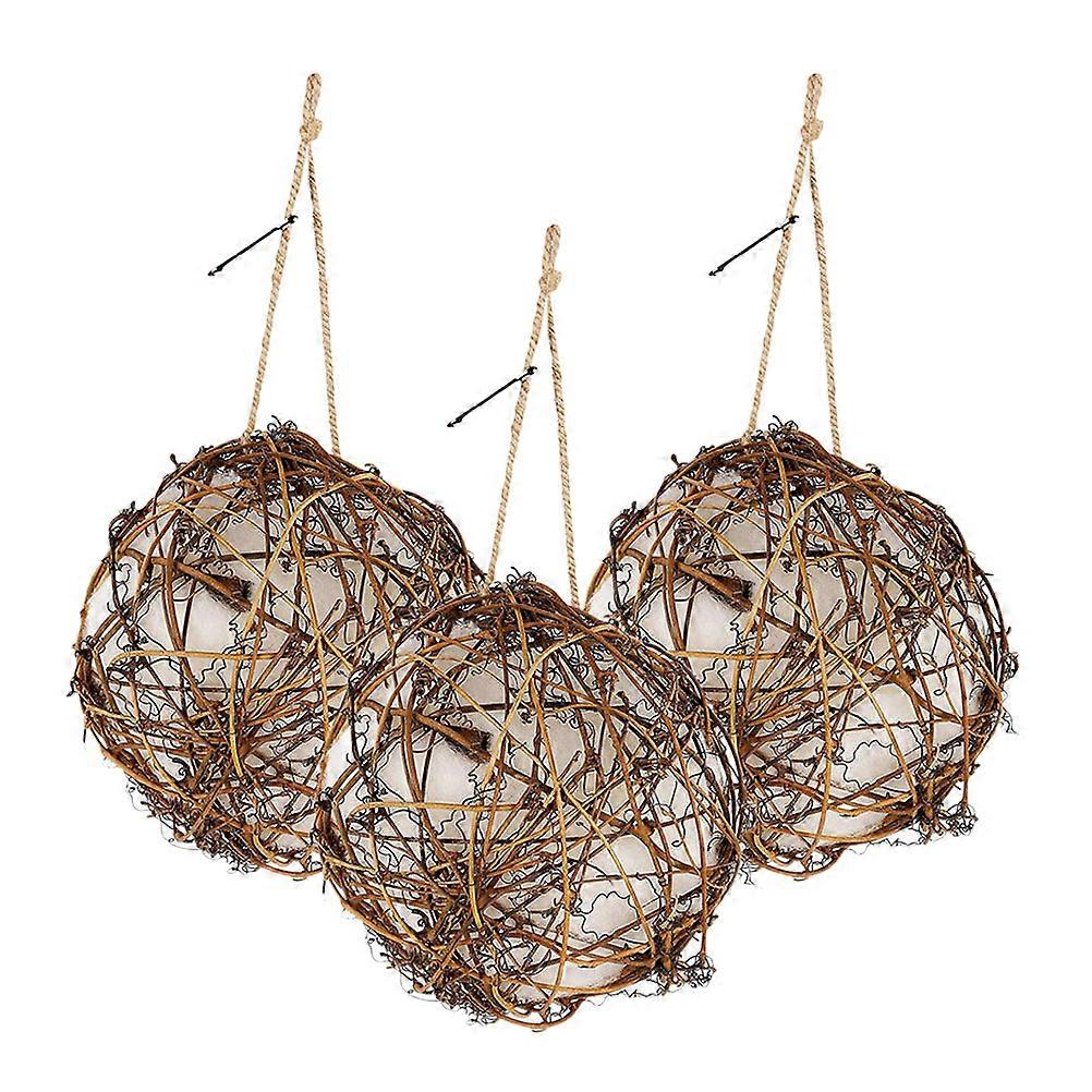 3pcs Outside Roosting Pocket Bird Nesting Material Hummingbird Nest Bird Nest Hanging Decor