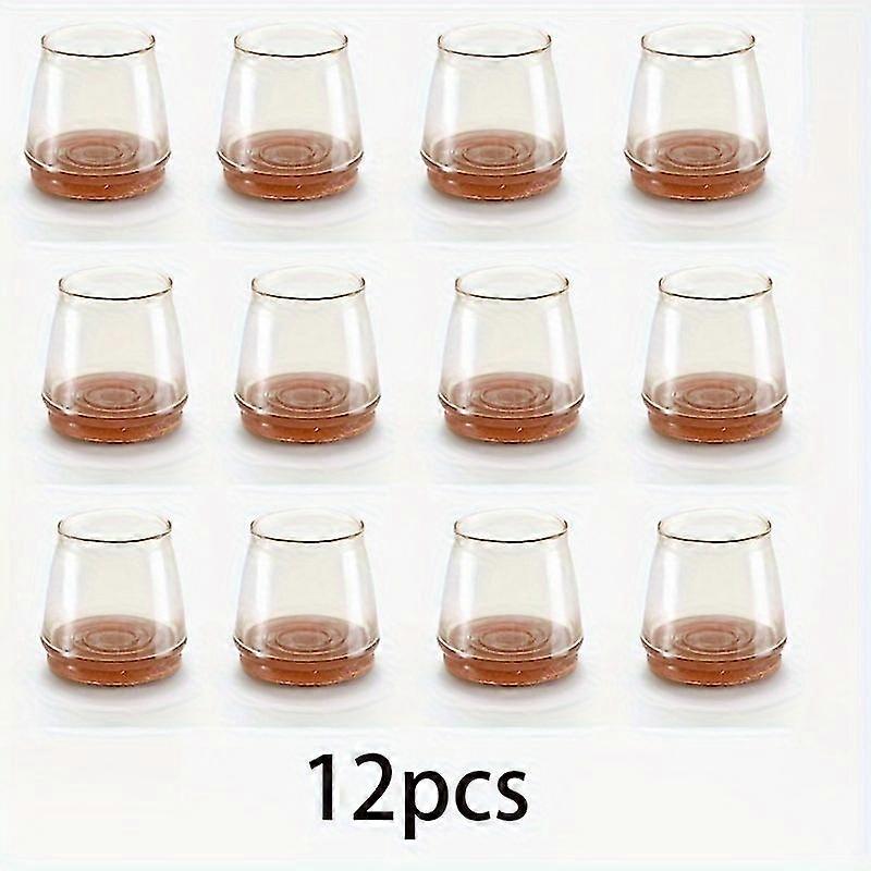12pcs/Set Large Round Non-Slip Clear TPR Chair Leg Covers with Felt - Ultimate Floor Protectors for Tables, Chairs, and Floors - Perfect for Restauran