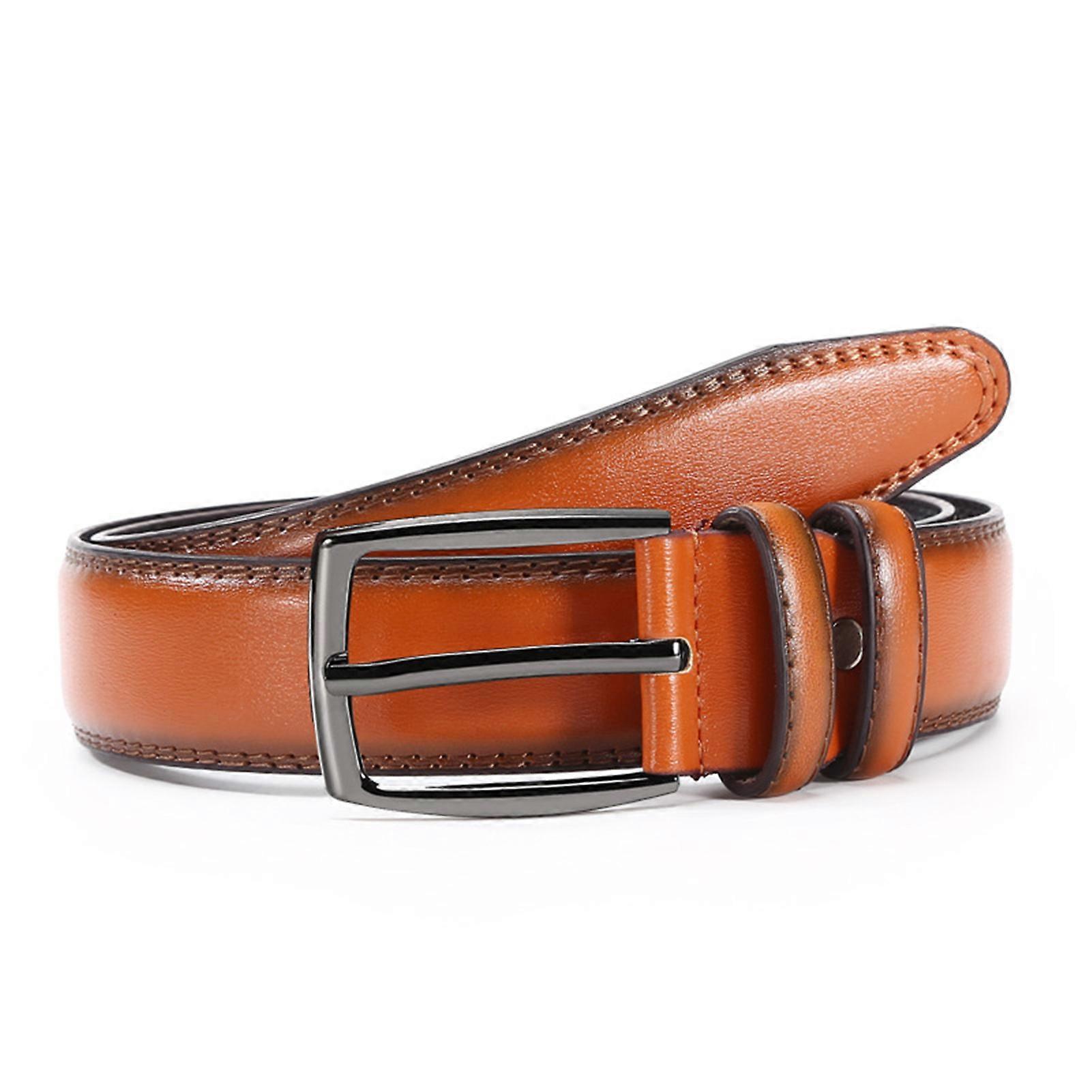 Men\'s Leather Casual Belt Korean Style All Match Belt with Alloy Pin Buckle for Match-up with Jeans