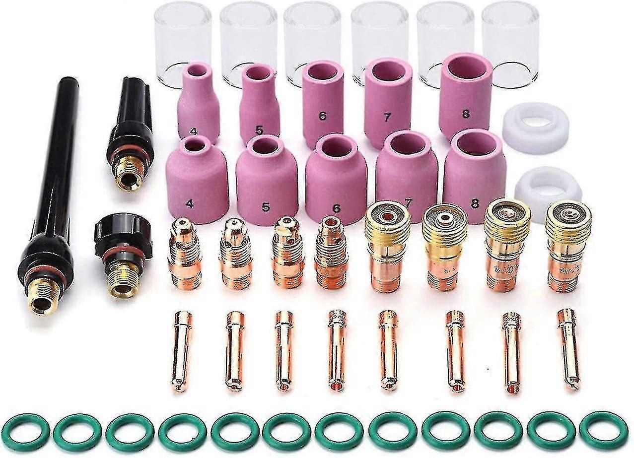 49pcs Tig Collet Gasket Glass Nozzle Accessoory For Wp-17/18/26 (a-1b)