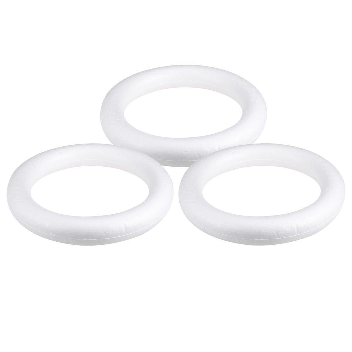 3PCS κυκλικό πρότυπο ζωγραφικής τέχνης δαχτυλιδιών αστείο DIY αξεσουάρ για το κορίτσι παιδιών παιδιών (λευκό)