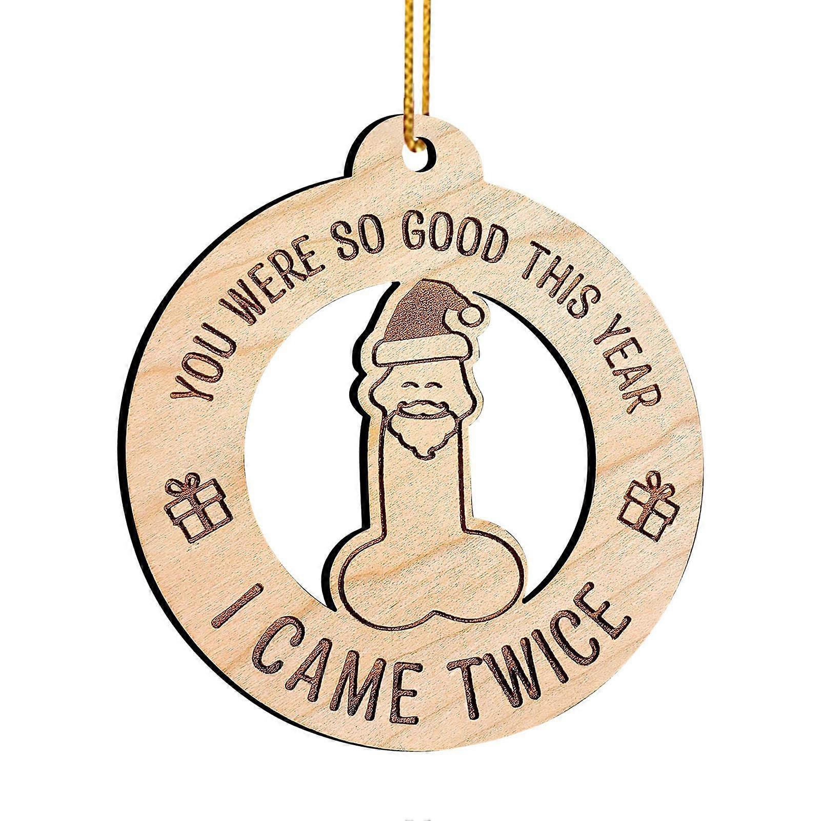 Wooden Car's Pendant with Spoof Pattern Fine Handiworks Text Hanging Artware for Autos Internal Decoration
