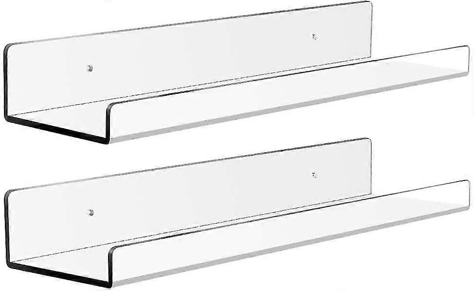 Floating Kitchen Shelf Made Of Acrylic, 38.1 Cm, Transparent, Invisible, Wall