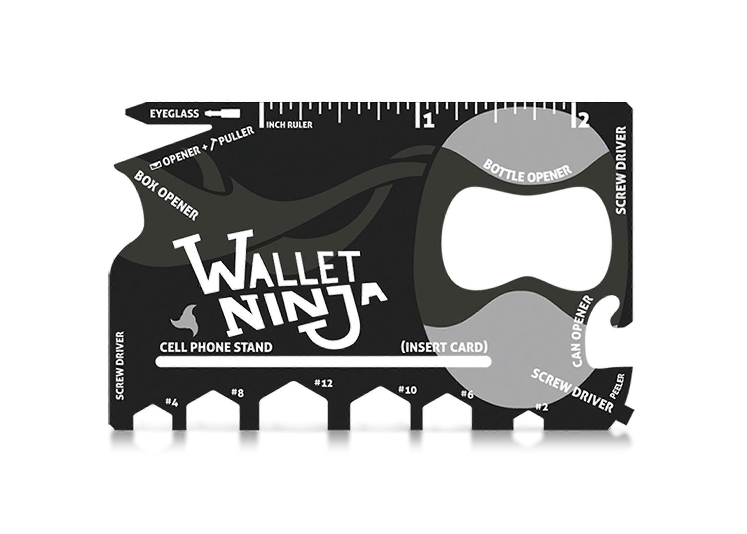 2PCS Multitool Card 18 in 1 Credit Card Size Multi-Tool for Quick Repairs, EDC Survival Gear, Bottle Opener, Camping - Cool Gadget and Stocking Stuff
