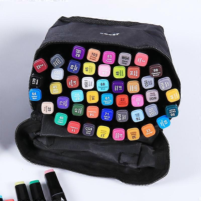 Permanent Markers,Dual Tips Marker Pen,Assorted Colours,for Coloring Painting with Black Bag,Quick Drying