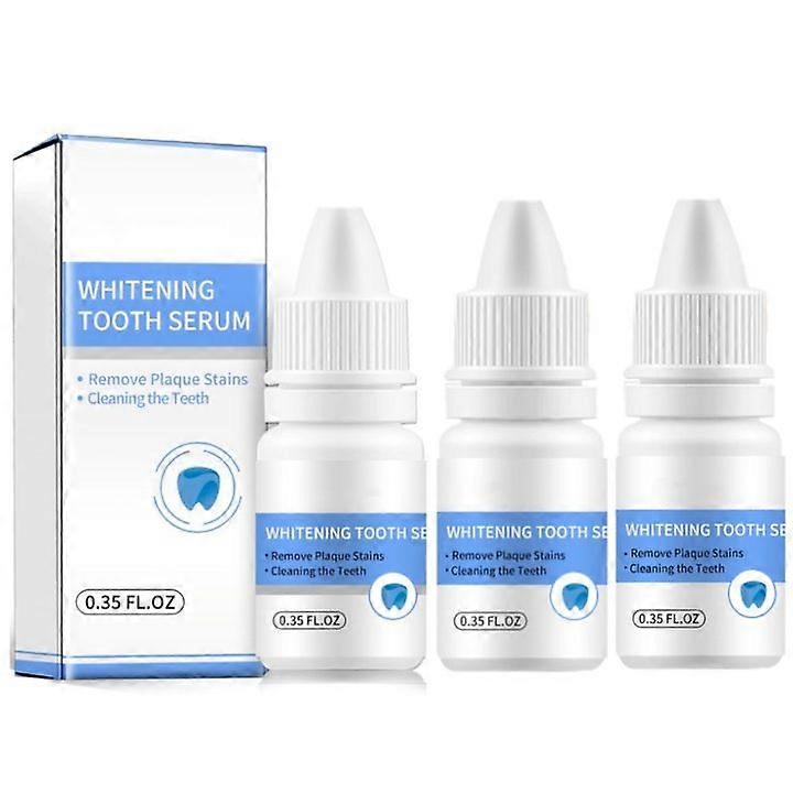 3pcs歯のホワイトニング血清口腔衛生ホワイトニングジェルは、歯垢の汚れを落とす漂白歯のホワイトニング美容液ステインリムーバーをクリーニングします
