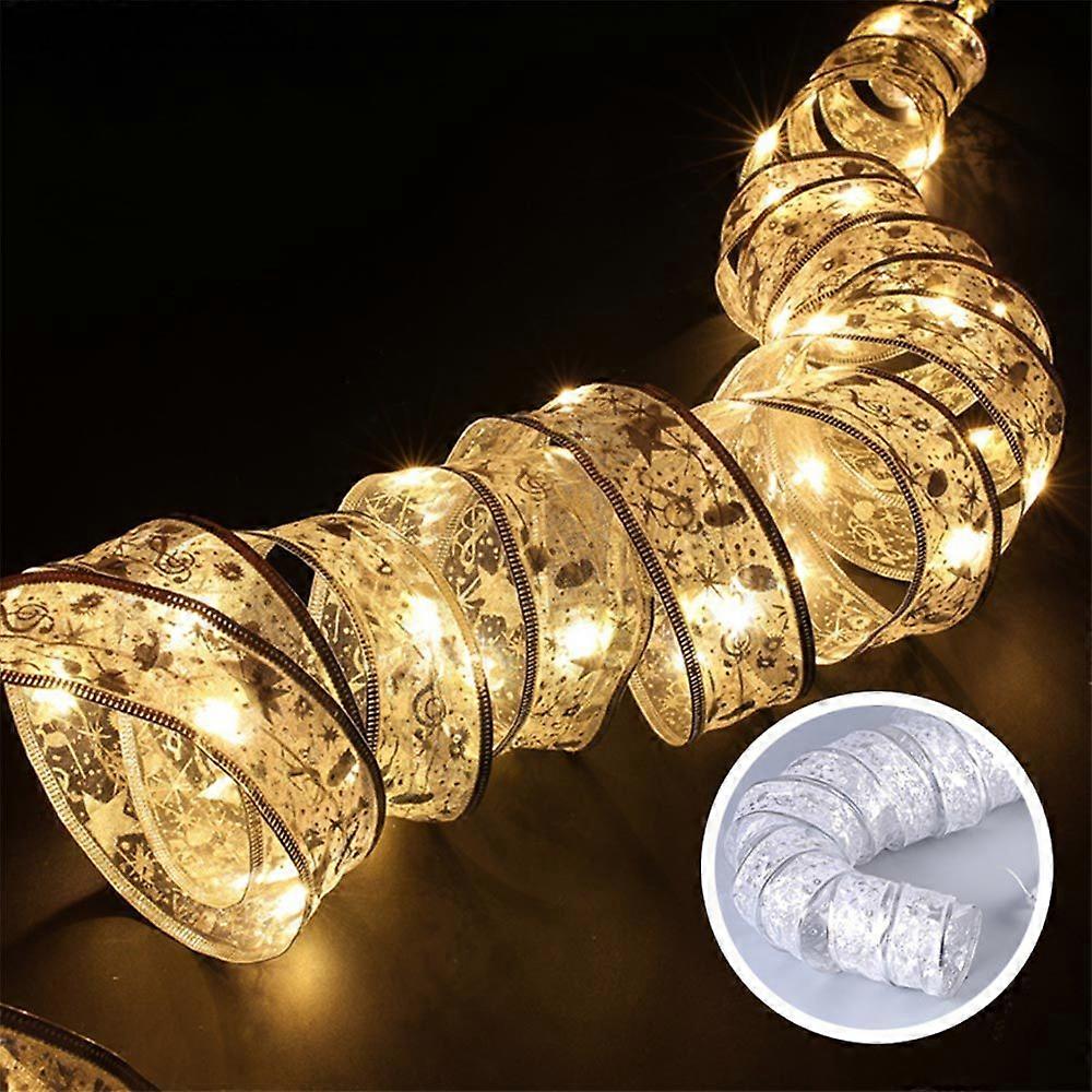 4M 40 LED Fairy String Ribbon Light Gift Wrap Party Christmas Tree Decoration