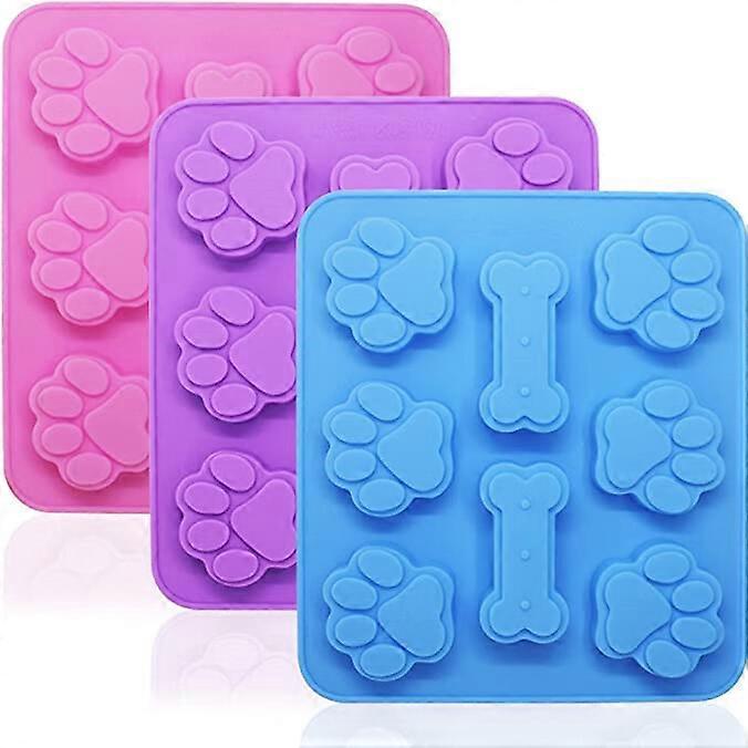3 PCS Silicone mold for ice cubes, in the shape of dog biscuits