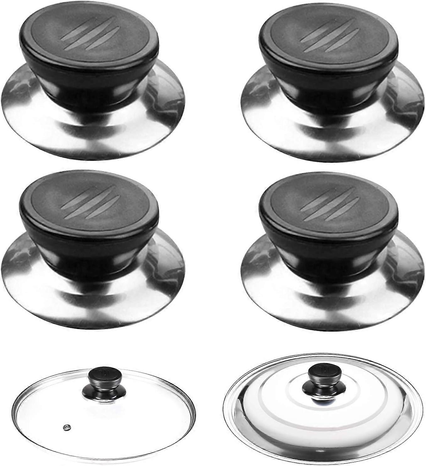Lid Handles, Pack of 4 Universal Replacement Handle Lid Knobs, Replacement Handle for Pot Lids
