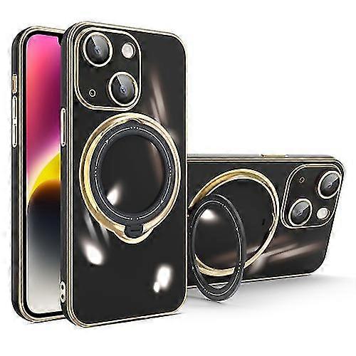Compatible with Iphone 15 Multifunction Electroplating Magsafe Holder Mobile Phone Case