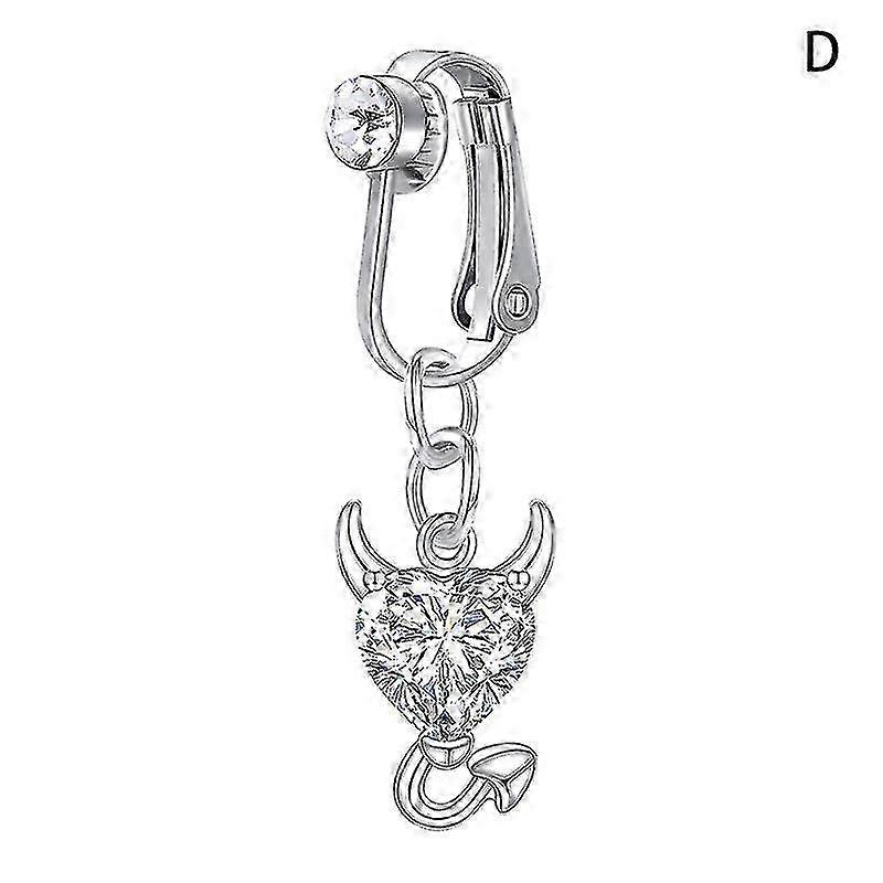 1db hamis köldök gyűrű hamis klip a hasi piercing nem piercing köldökgyűrűn