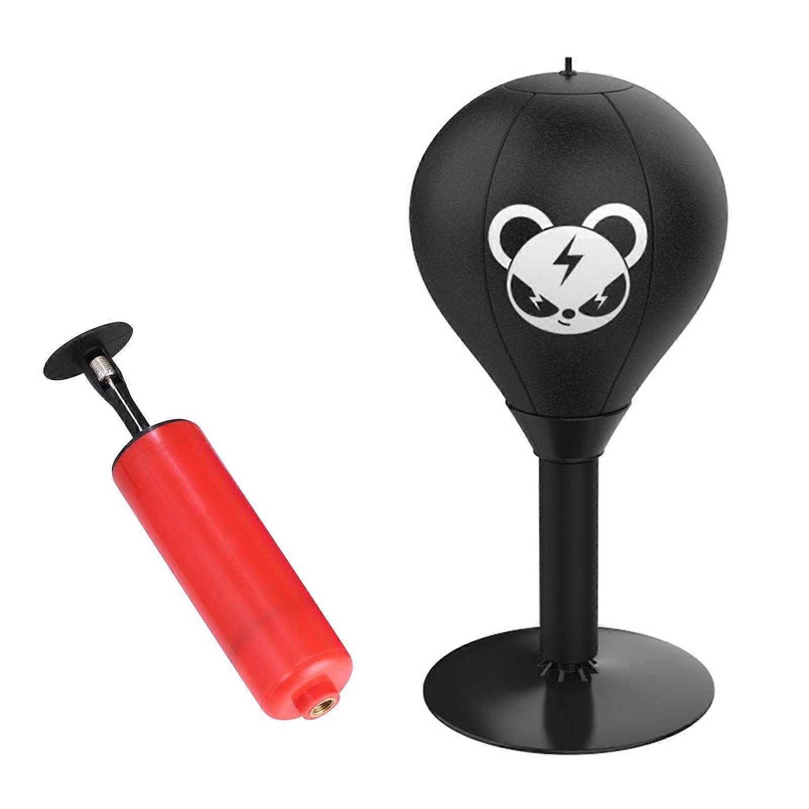 15.7inボクシングサンドバッグ自立型|ストレスリリーフ、パンチングバッグ、エアポンプ&サクションカップ付き、スタンディングデスク、パンチバッグ、おもちゃ、ホット