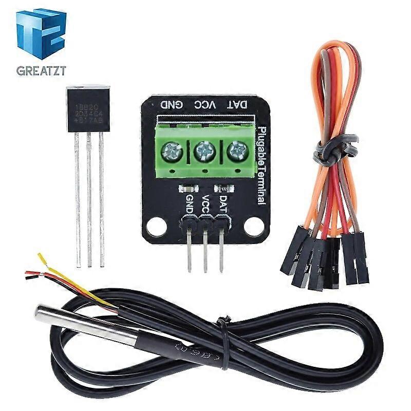 DS18B20 Temperature Sensor Module Kit Waterproof 100CM Digital Sensor ...