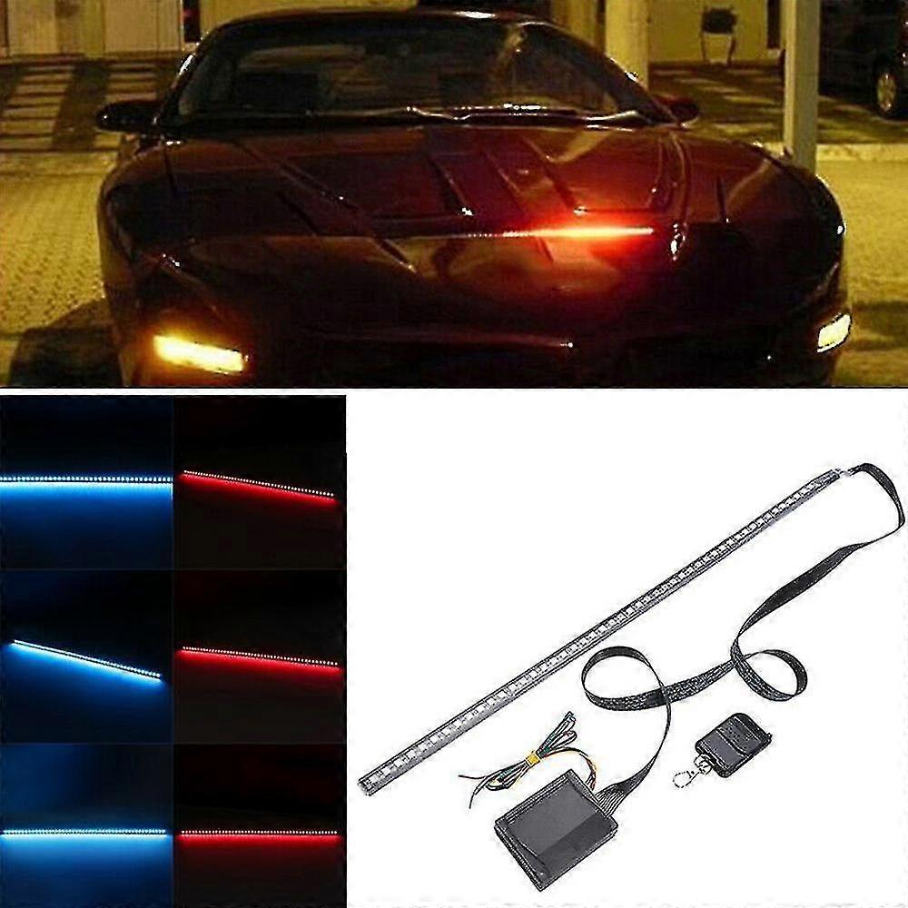 56cm Rgb 48-led Knight Night Rider Led Strip Scanner Barres d’éclairage Atmosphère à distance Lampe décorative-QH