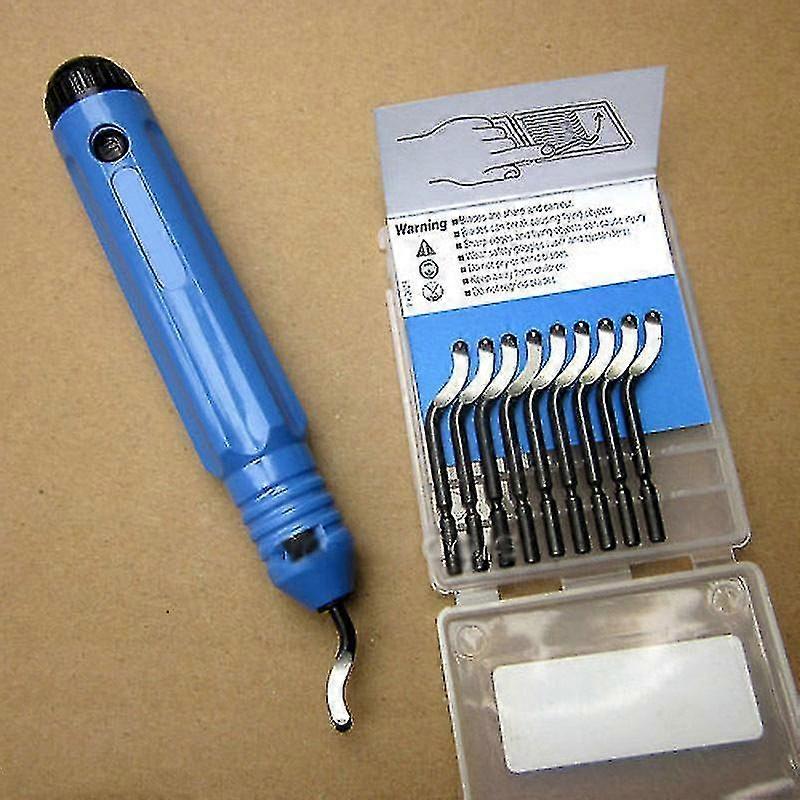 Nb1100 Handle Burr Metal Repair Deburring Tool Kit 360 Degrees Router Bit Bs1010 Blades Remover Hand Tool For Wood_s