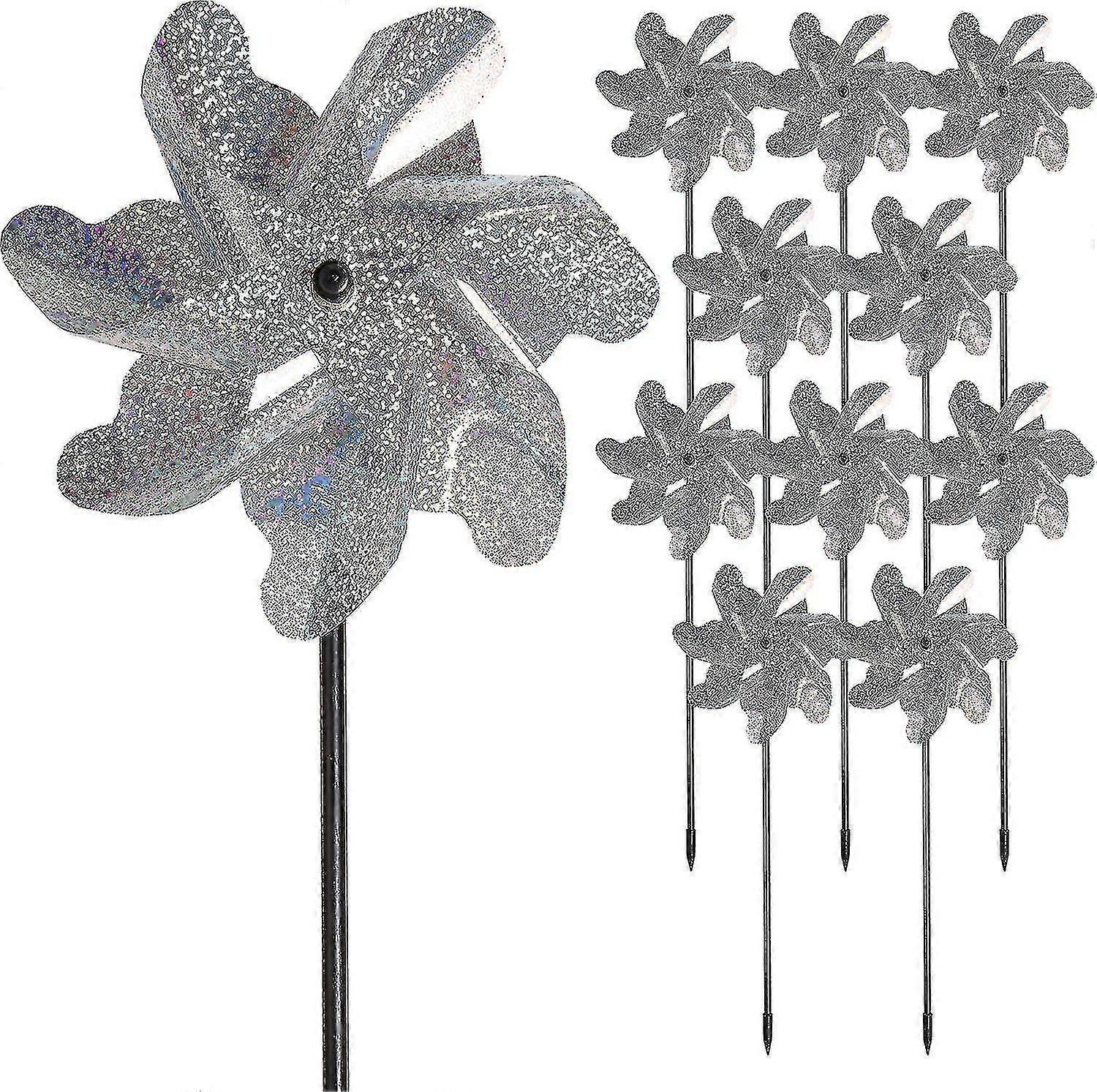10 Pack Reflective Bird Repellent Windmill, To Keep Birds Away From Your House