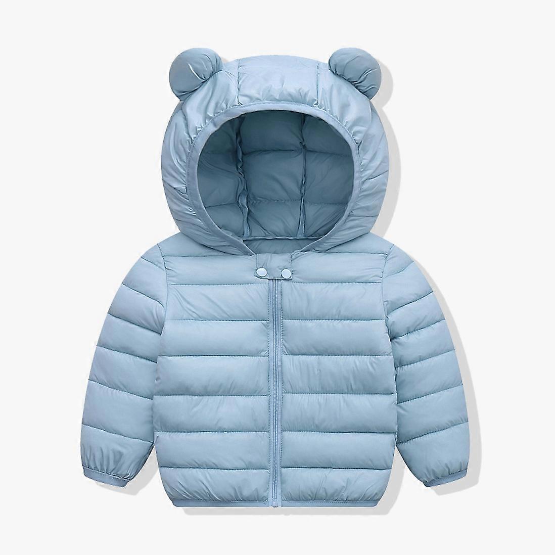 suitable for Toddler Kids Lightweight Packable Puffer Winter Coat Sleeveless Jacket Zipper Outerwear Light Blue