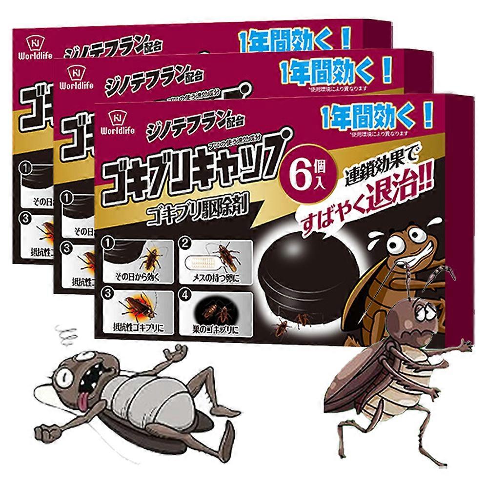 6 Pack Cockroach Killer Cockroach Non-toxic Trap Bait One Pot End Cockroach House Control Multiple Cockroaches Suitable for Indoor and Outdoor