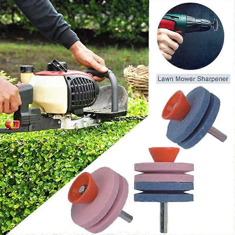 1 PCs 3 Colors Grinding Drill Sharpener Lawnmower Rotary Blade Garden Tool Sharpener for Rotary Drill Cuts Blade Sharpener